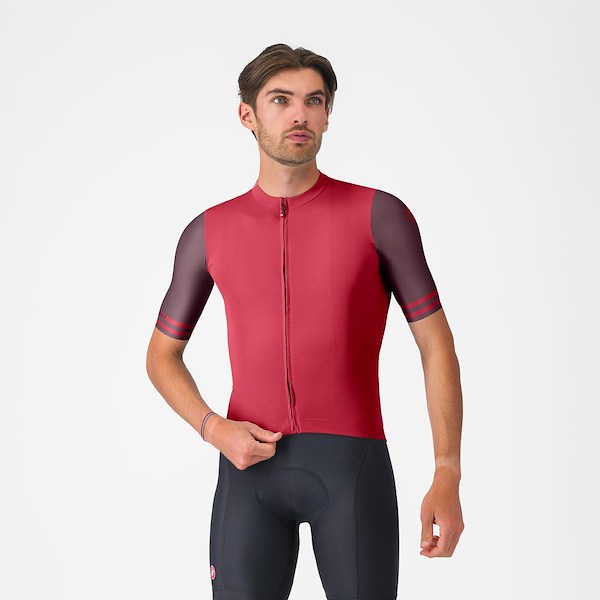 Castelli Prologo Lite 2 Jersey - Cykeltrøje - Korte Ærmer - Herre - Rich Red/Bordeaux - XS