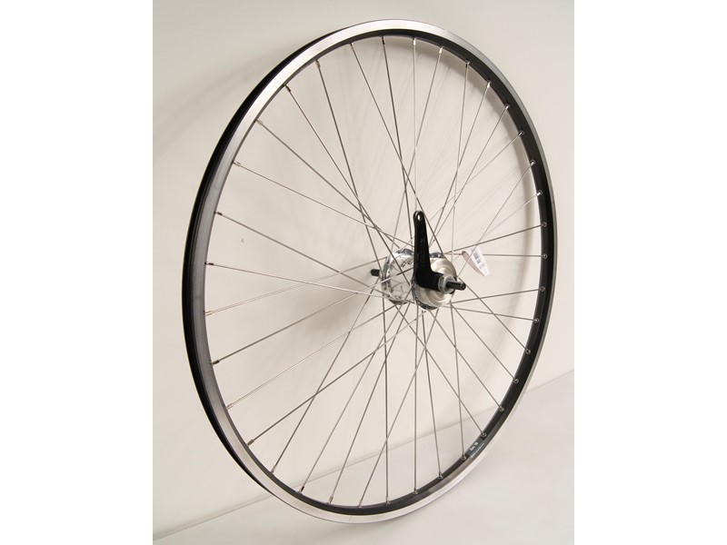 Sturmey Archer Baghjul - 2 indvendige gear og fodbremse - Ryde Zac 2000 fælg - Sølv/sort