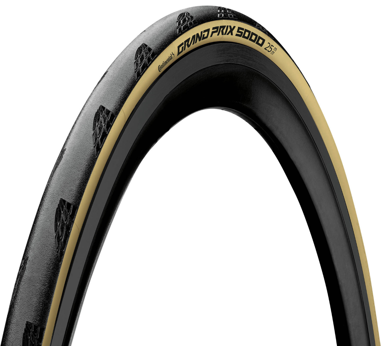 Continental Grand Prix 5000 - Foldedæk Road - 700x25c (25-622) - Sort/Cream