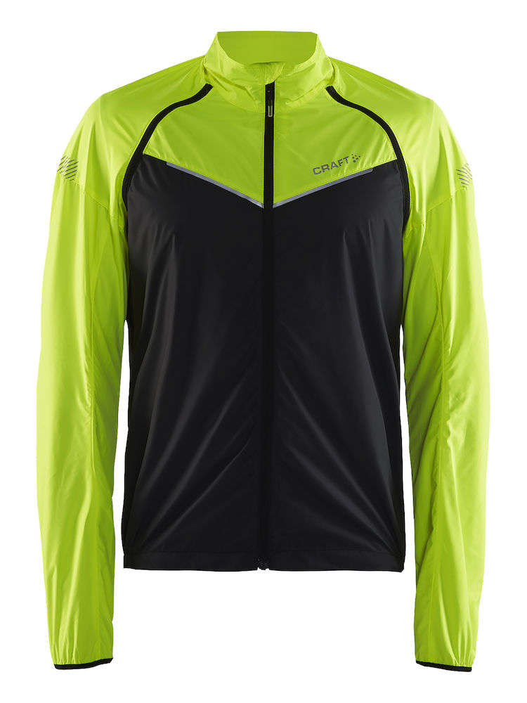 Craft Velo Convert - Cykeljakke - Herre - Sort/Neon gul - Str. S