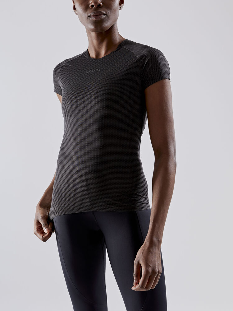 Craft Active Nanoweight - Svedundetrøje - Korte ærmer - Dame - Sort - Str. S