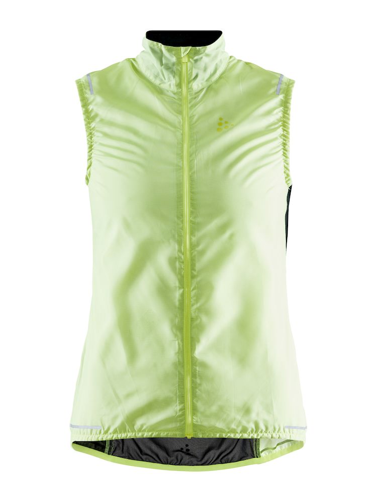 Craft Essence Light Wind Vest- Dame - Neon gul - Str. S