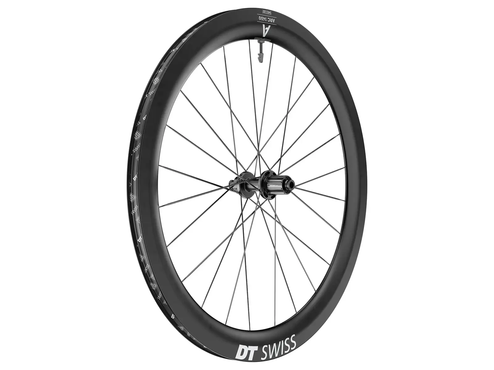 DT SWISS ARC 1400 Baghjul 700c Carbon 55mm - Body Shimano HG og Sram XDR - Skivebremse center lock -