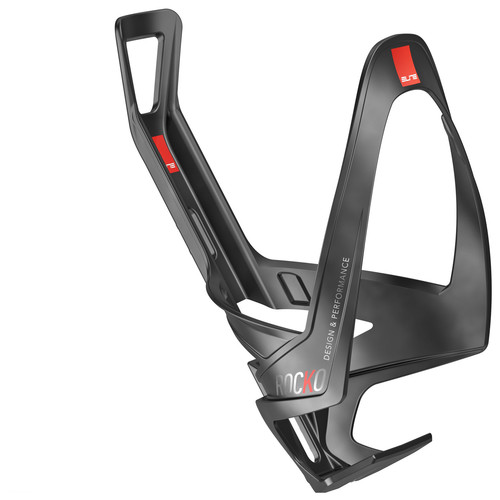 Elite Rocko Carbon - Flaskeholder - Med mat rød grafik