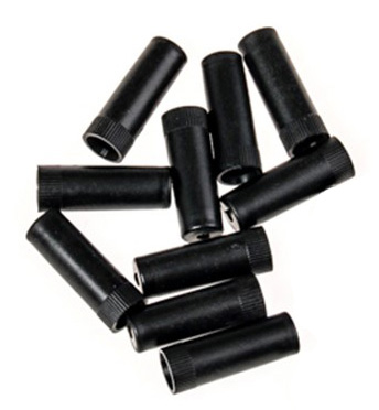 Connect endestop for yderkabel - ø4 mm. - 10 stk - Sort