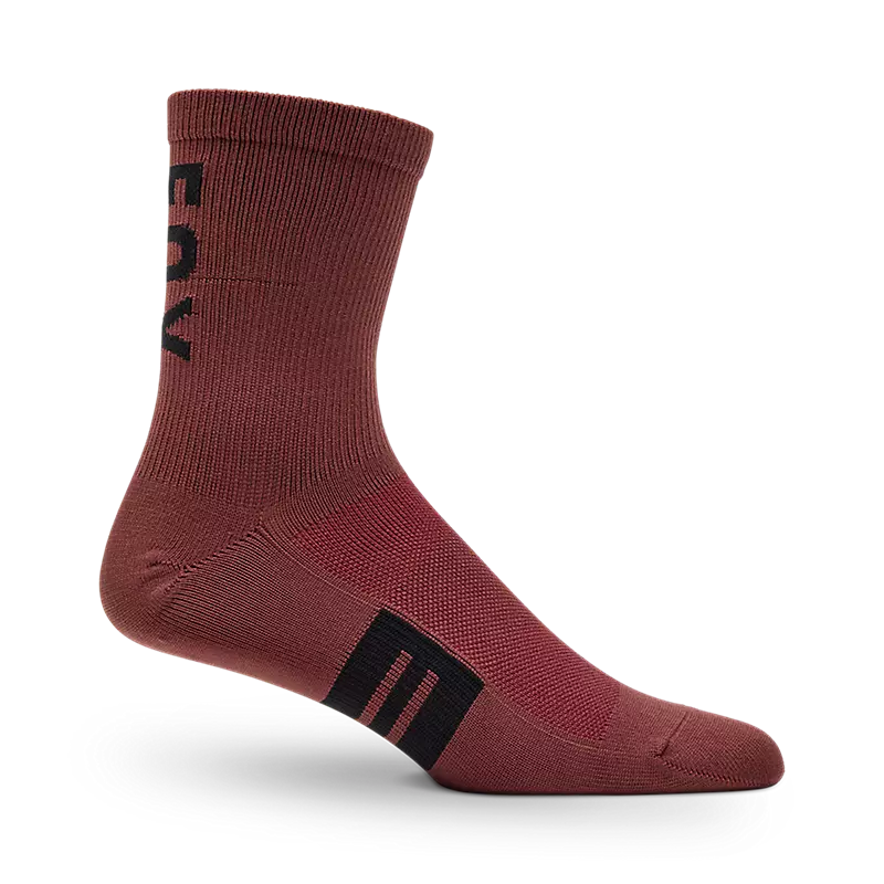 FOX 6" Flexair merino cykelstrømper rustbrun