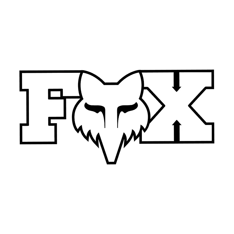 FOX Head Klistermærke 7" Hvid