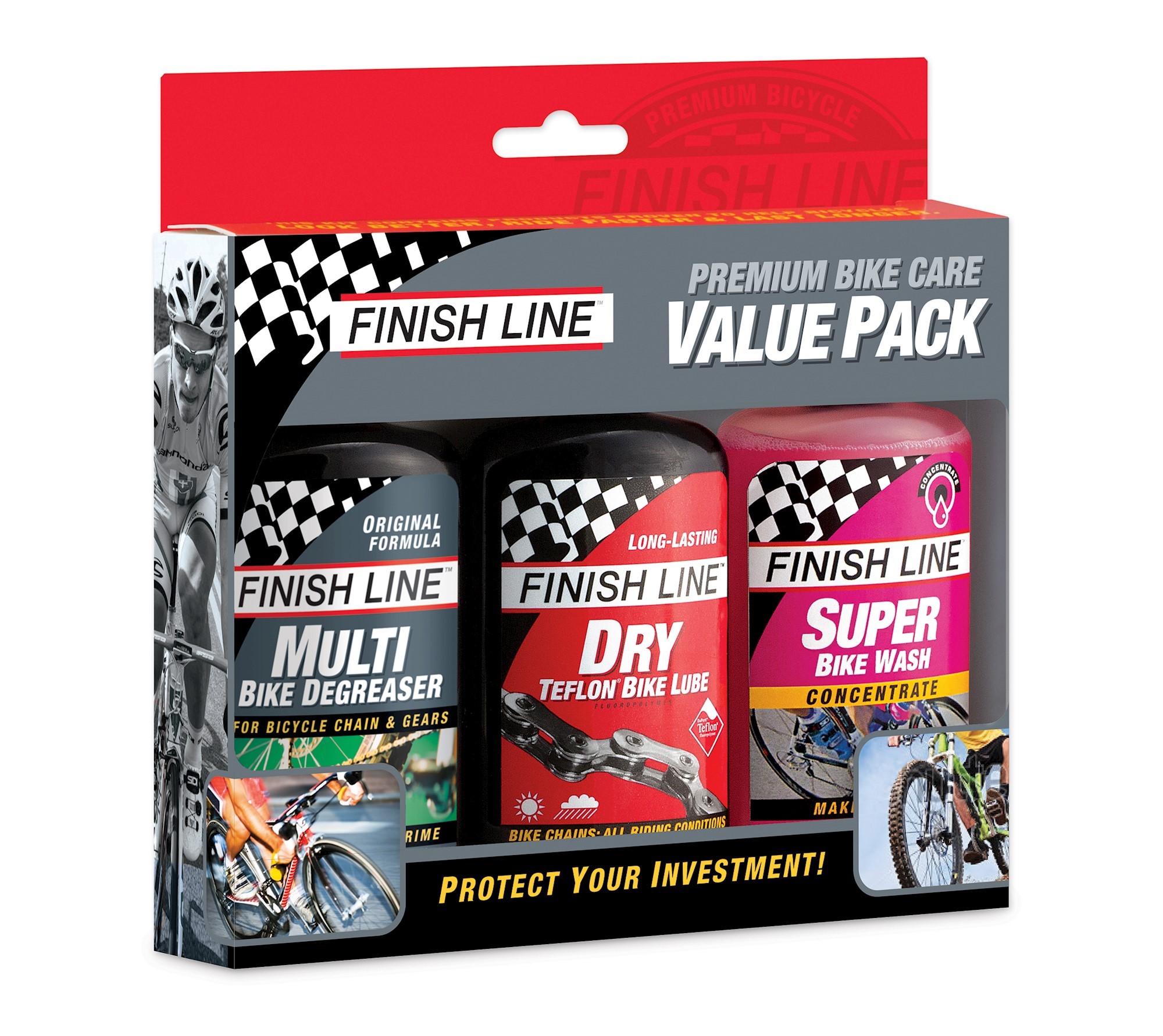 Grandinės priežiūros rinkinys Finish Line Value Pack Dry 3 vnt. x 120 ml