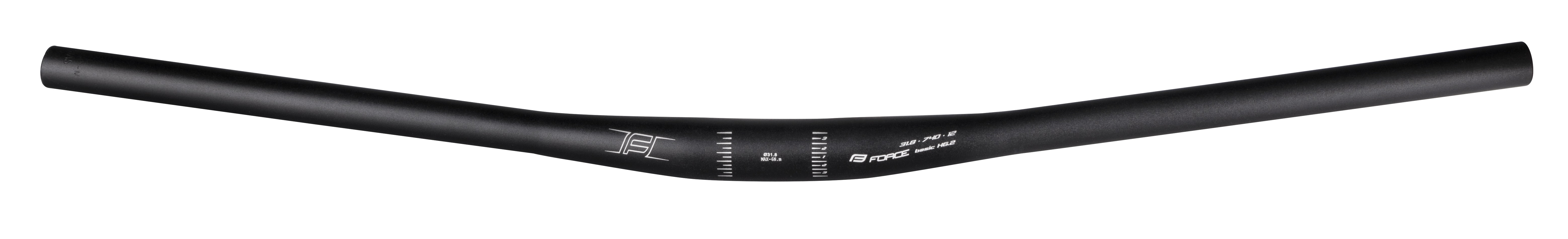 Force Basic MTB styr H6.2 riser 31,8/740mm mat sort