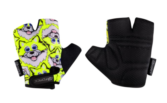 Force Wolfie Børne Cykelhandsker Fluo / Sort