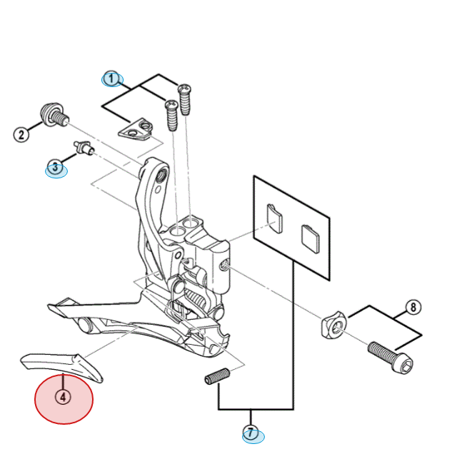 Shimano Ultegra - Inder slidplade til forskifter - FD-6800