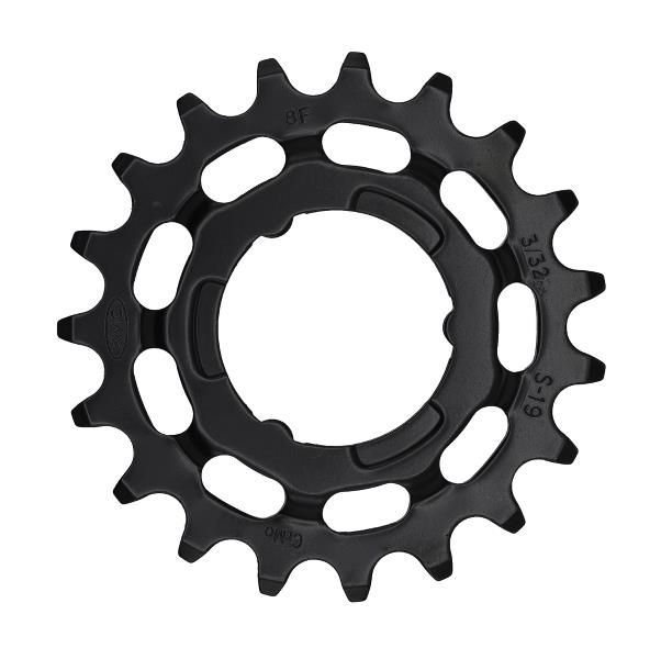 KMC Gearhjul - 3/32 - 19T - Til Shimano - Sort