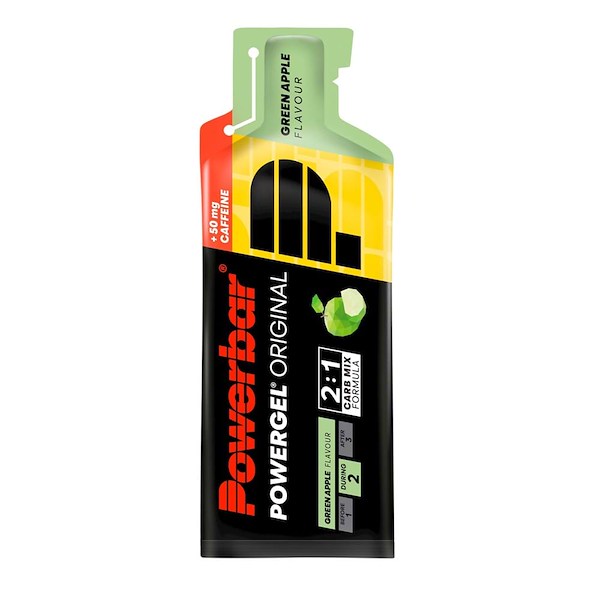 Powerbar Powergel - grøn æble med koffein 41 gram - Bedst før 30/9-26