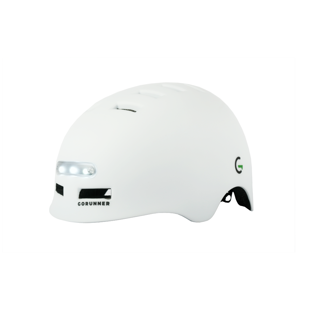 GoRunner LED Hjelm (Str. S) Hvid