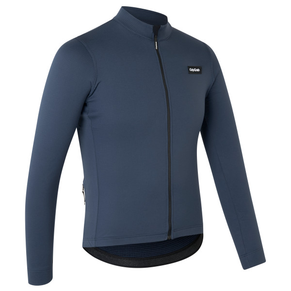 GripGrab EXPLR Merinotech Thermal langærmet cykeltrøje Navy Blue herre