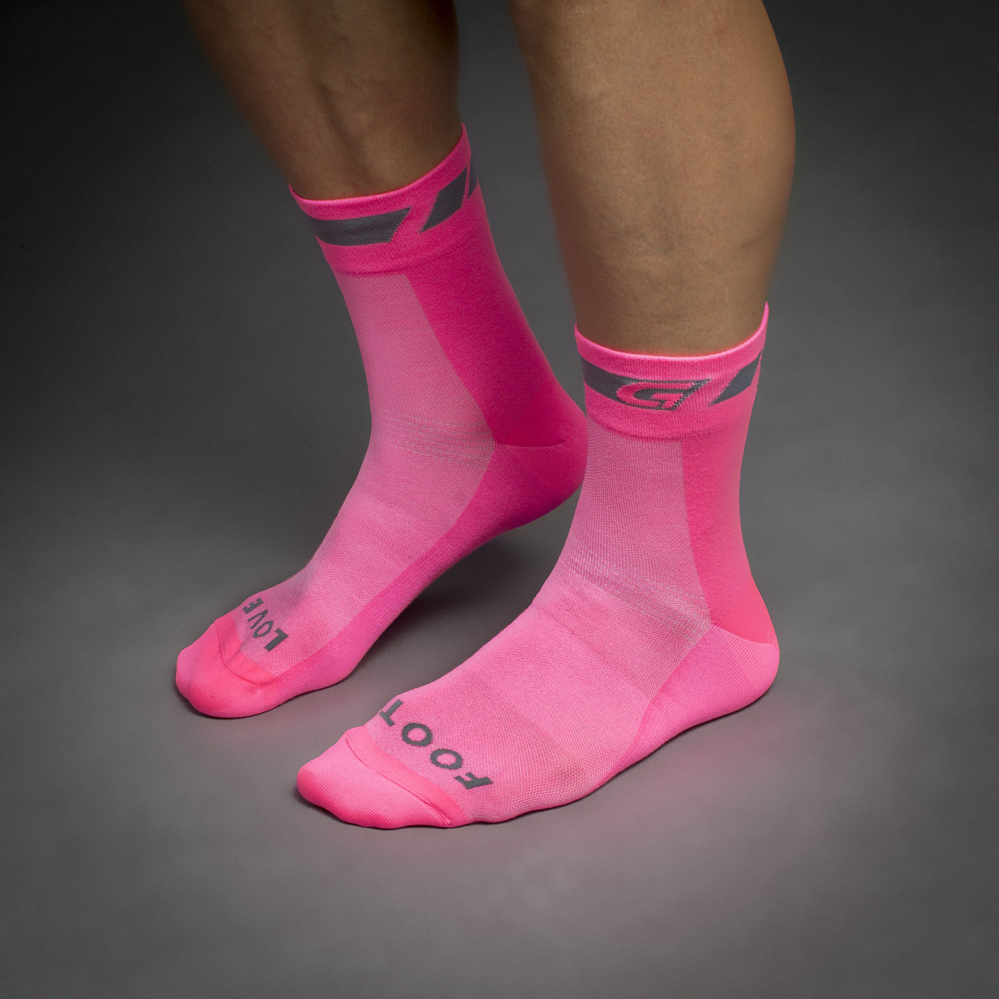 GripGrab Hi-Vis sokker regular cut pink - 69,00 : Cykelgear.dk -