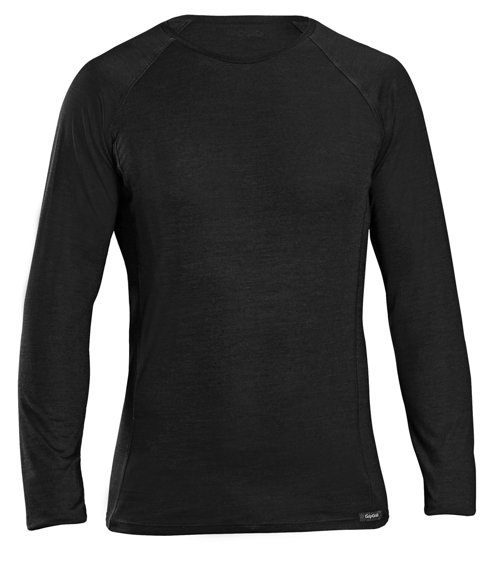 GripGrab Merino Polyfiber Langærmet Base Layer - sort