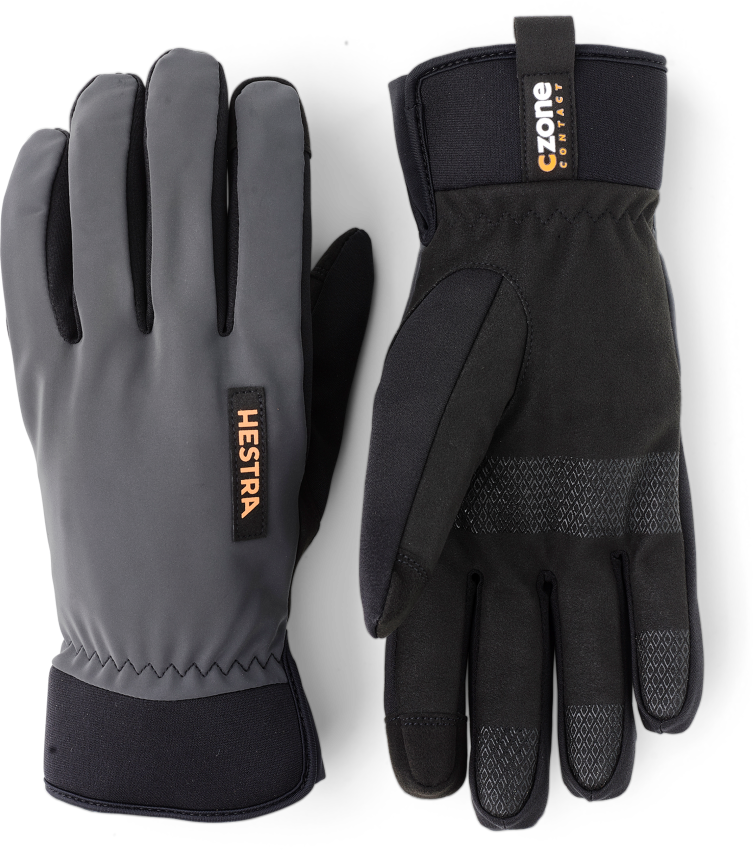 Hestra CZone Contact 5 finger cykelhandske Dark Grey