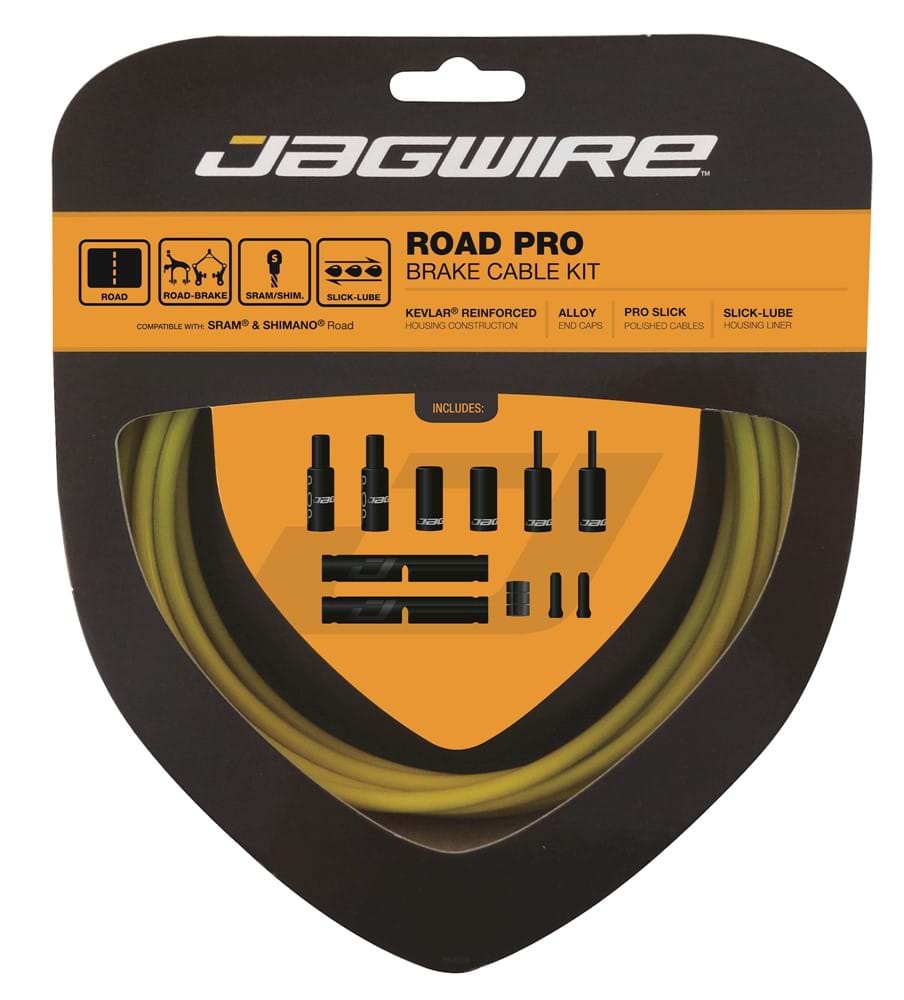 agwire - Road Pro - bremsekabel sæt til Road - Gul