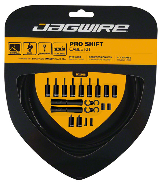 Jagwire - Pro Shift - 2x Gearkabel sæt - Road/MTB - Sort