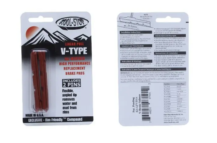 Kool Stop V-Type Salmon - Bremsegummi - Til V-bremser - Aluminiums fælge