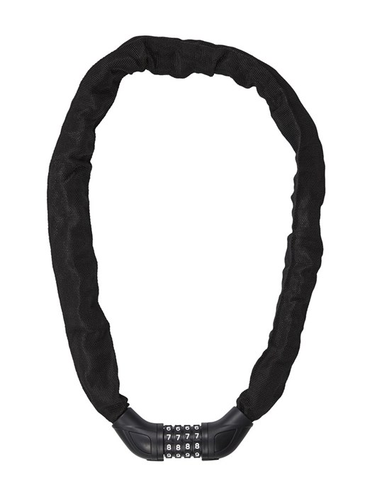 Kædelås 6 x 900 mm. Med Kode Sort