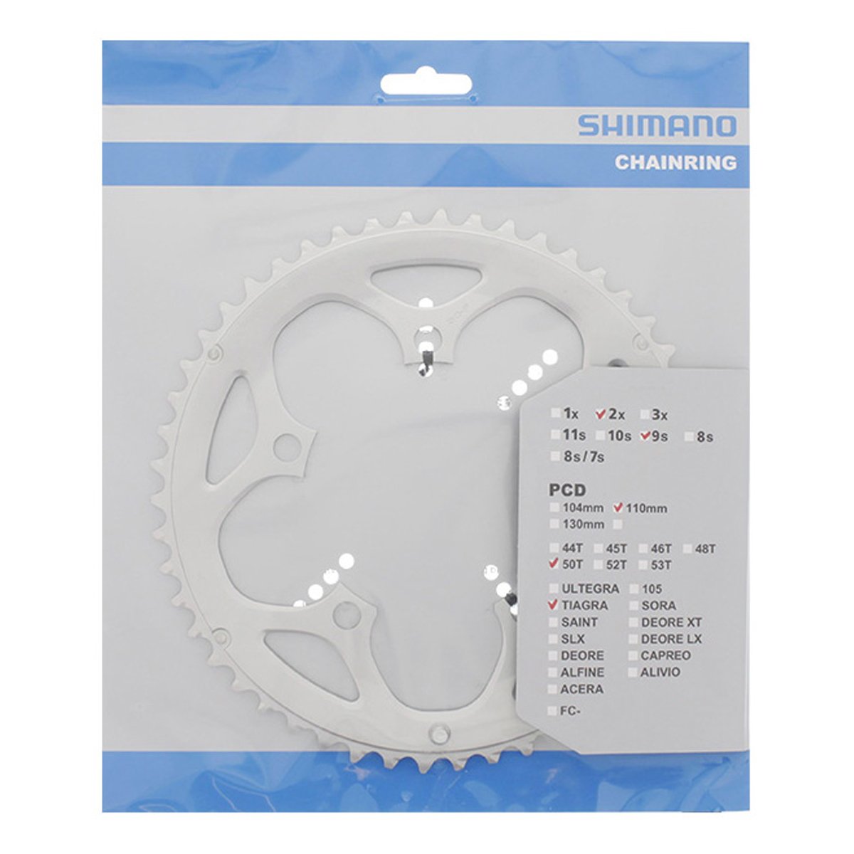 Shimano Tiagra - 50 tands klinge - Til dobbelt kranksæt - FC-4550