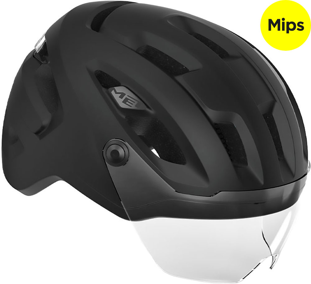 MET Helmet Intercity m. LED lys MIPS - Sort