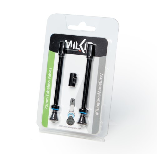 Milkit - Valve Pack - 2x 75 mm tubeless ventiler