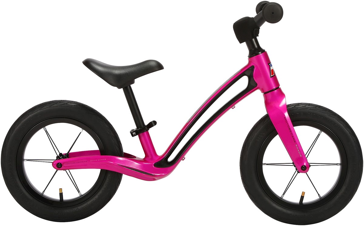 Motobecane Roadie løbecykel 12 blank lyserød m. sort"