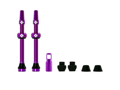 Muc-Off - Tubeless Ventiler - 60mm lange - Lilla - 2 stk.