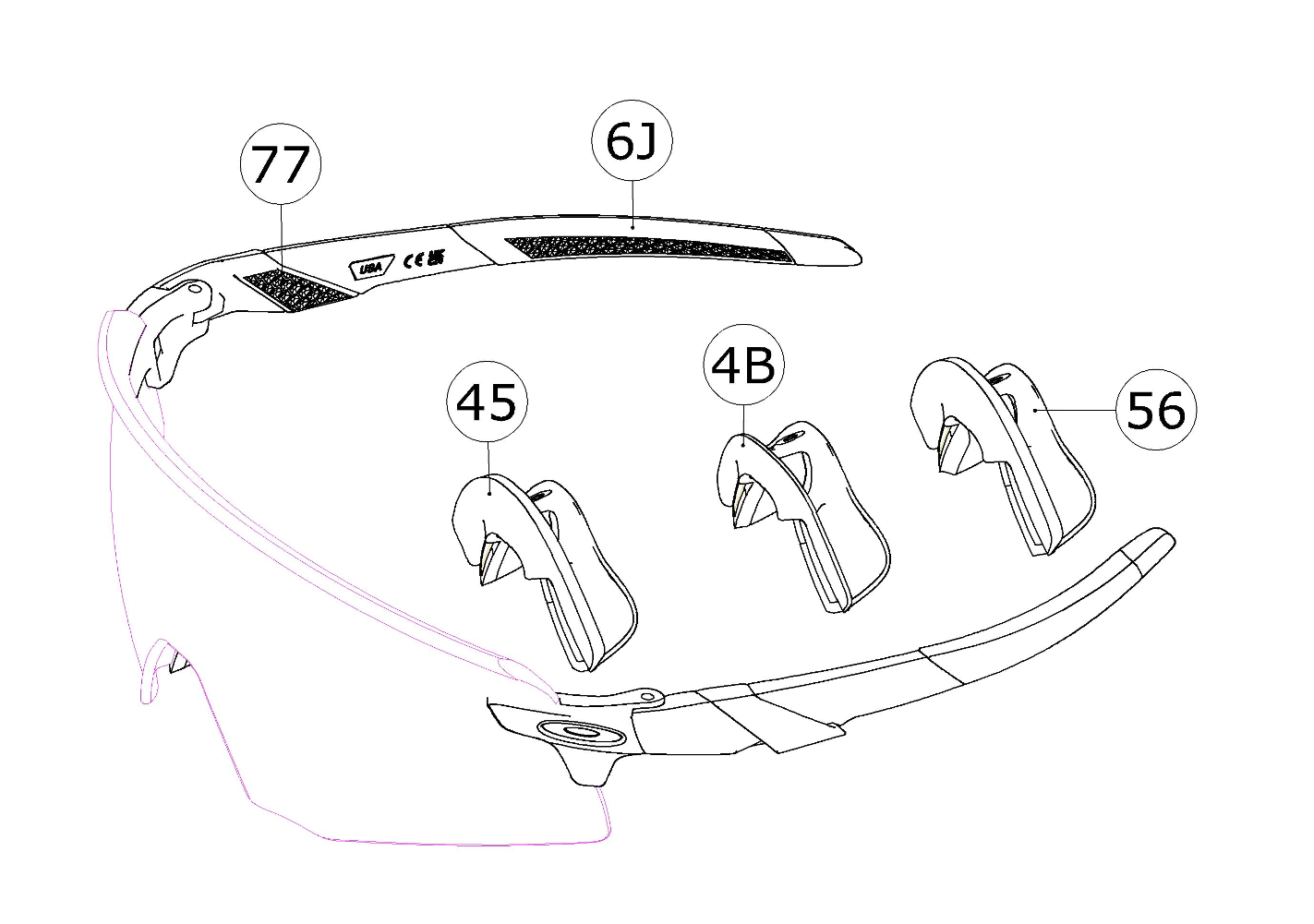 Oakley Encoder Nose Pad Sort 56