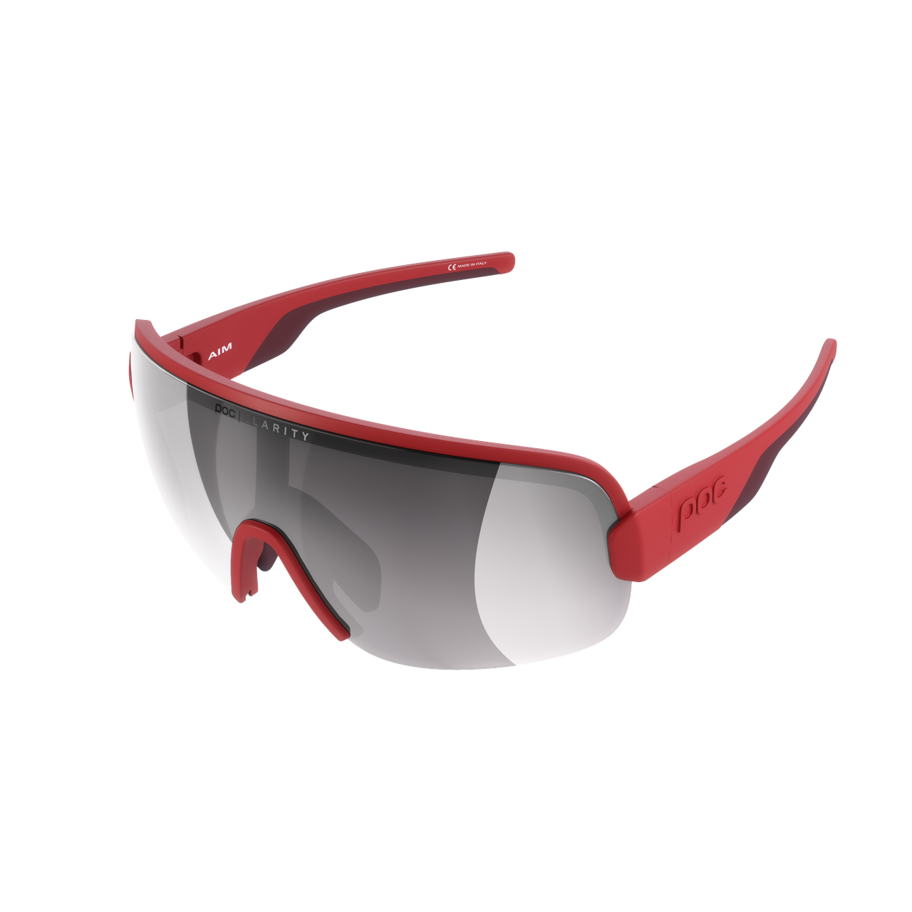 POC Aim Cykelbriller - Prismane Red/Clarity Road/Silver Mirror