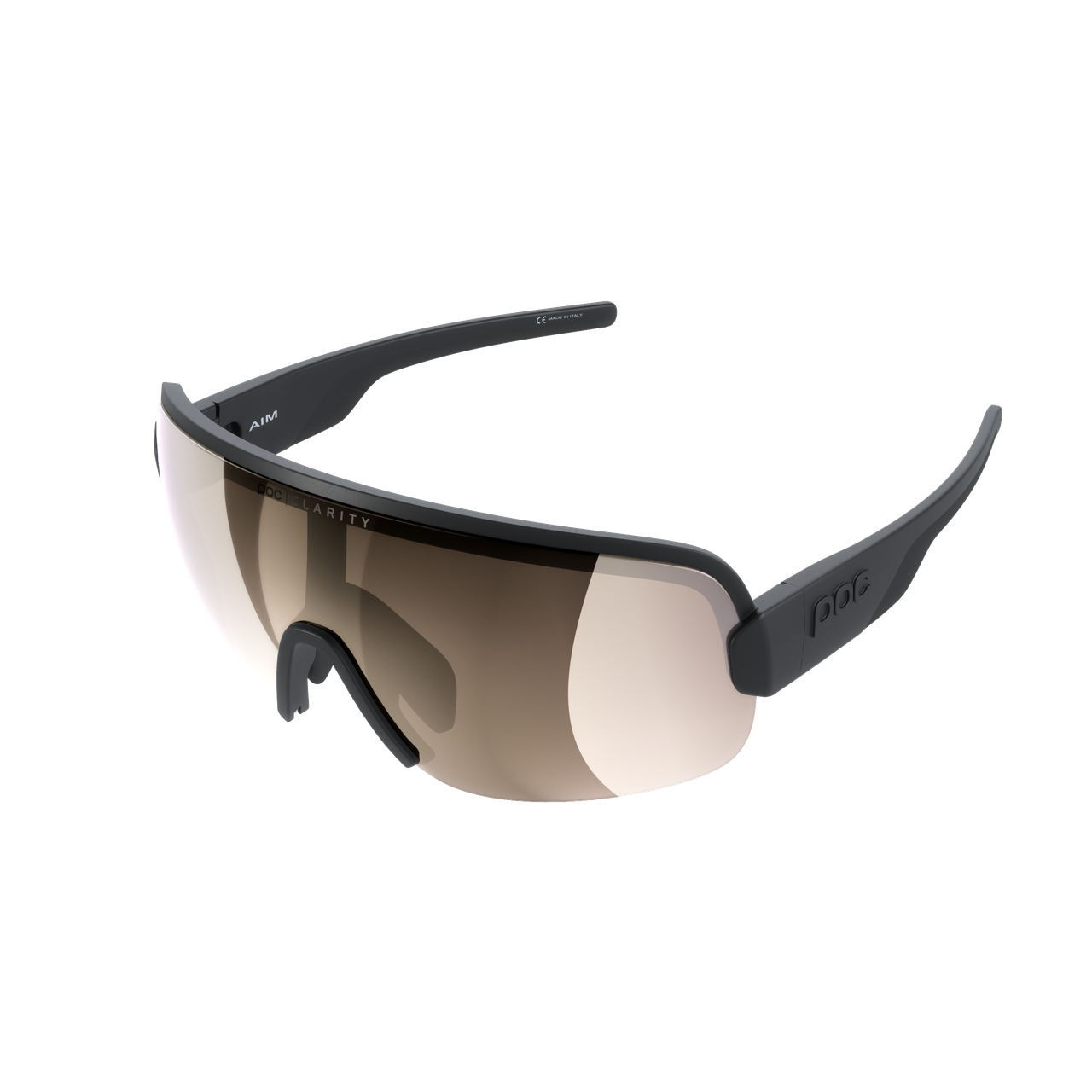 POC Aim Cykelbriller Uranium Black Clarity Trail Silver Mirror