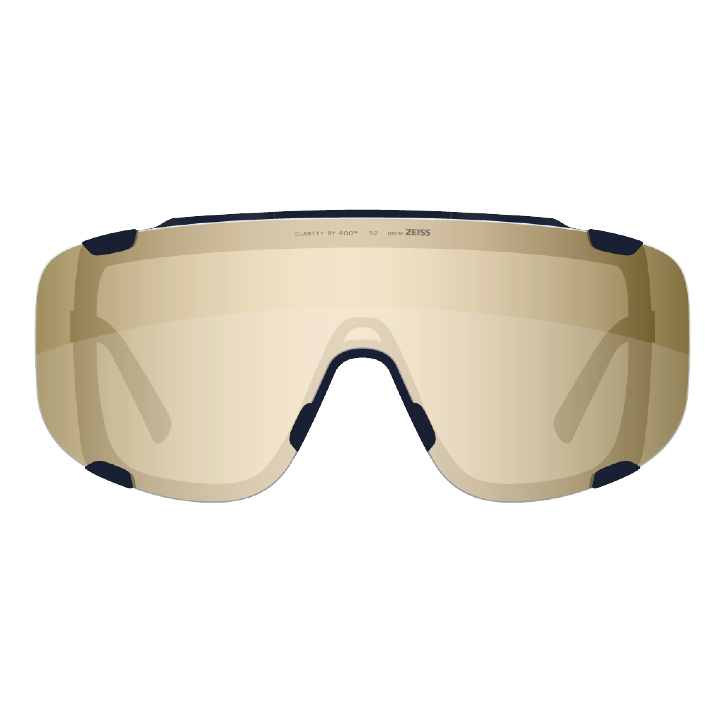 POC Devour Cykelbriller - Apatite Navy/Clarity Road/Partly Sunny Gold