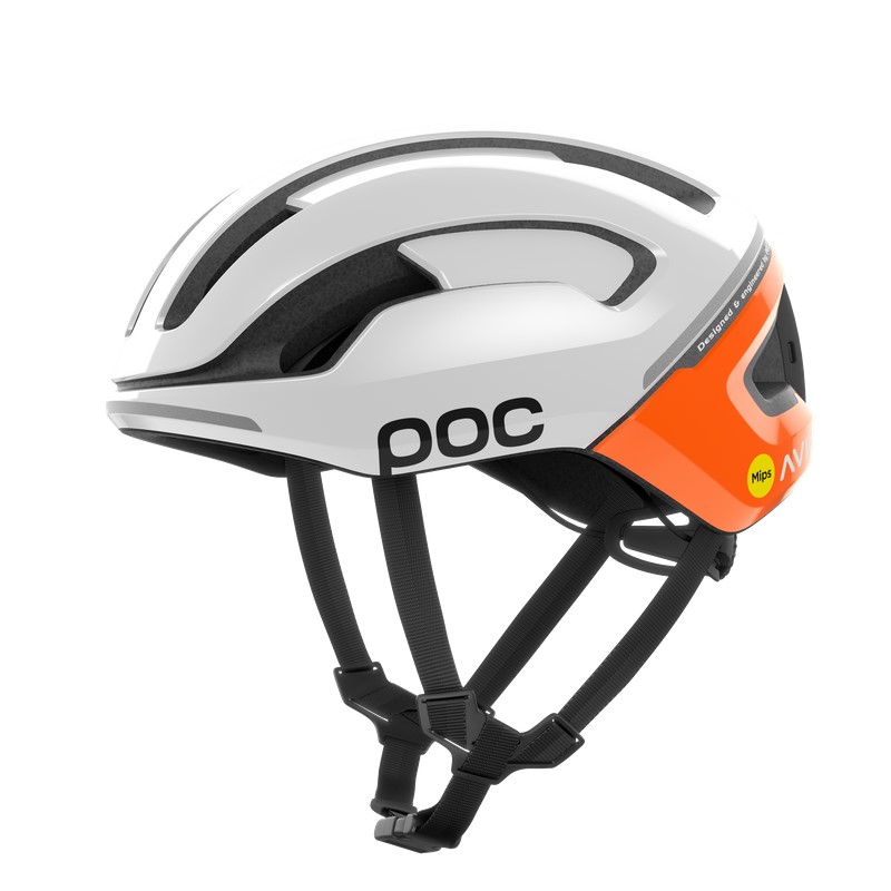 POC Omne Beacon MIPS Cykelhjelm - Hydrogen White/Fluorescent Orange - Str. 54-59 cm