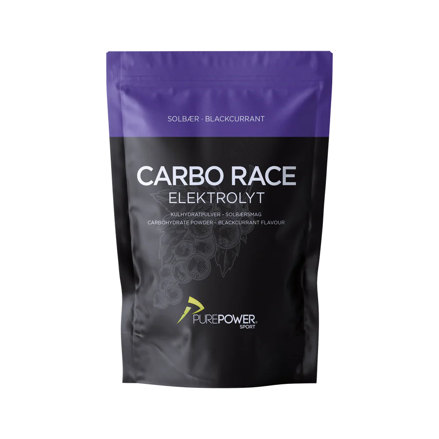 PurePower Carbo Race - Elektrolyt energidrik - Solbær - 1,0 kg