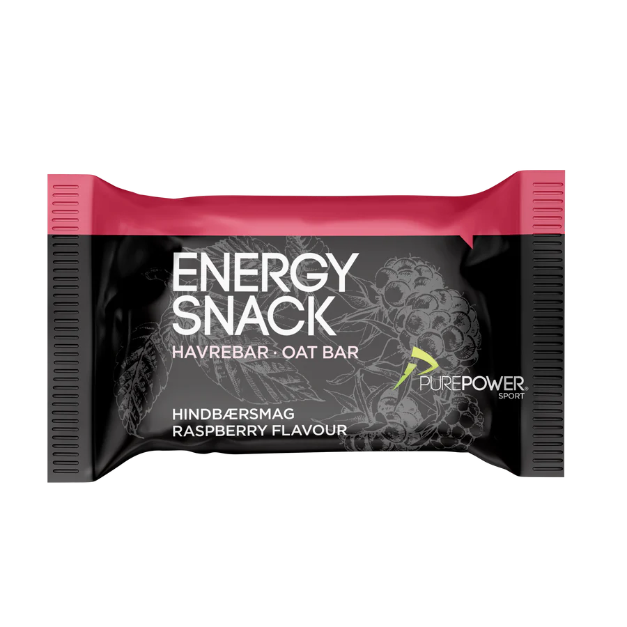 Energy Snack Havrebar Hindbær - 60 g - Pure Power