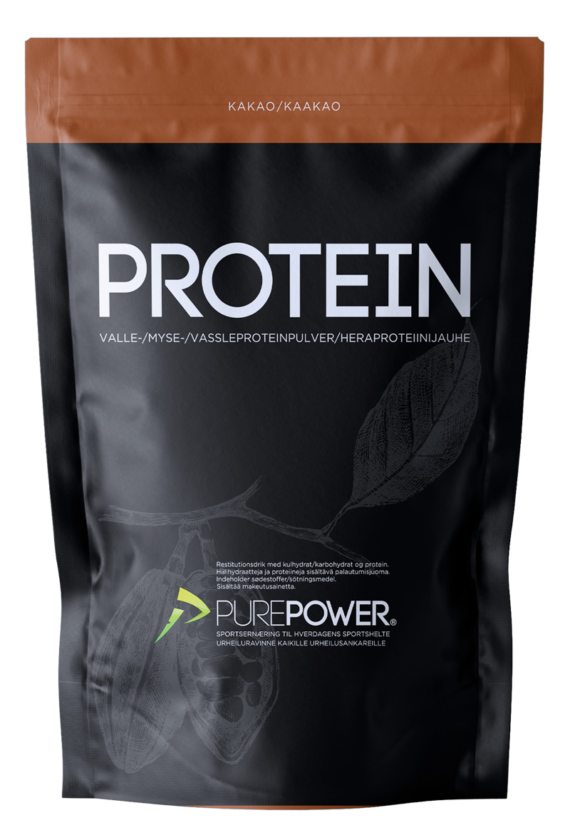 PurePower Whey Protein Powder Kakao 1000g Str. ONE SIZE Sort Unisex