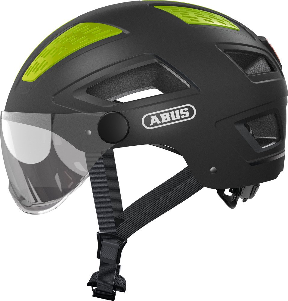 Refurbished-ABUS Hyban 2.0 ACE cykelhjelm LED Titan str.M( 52-58 CM)