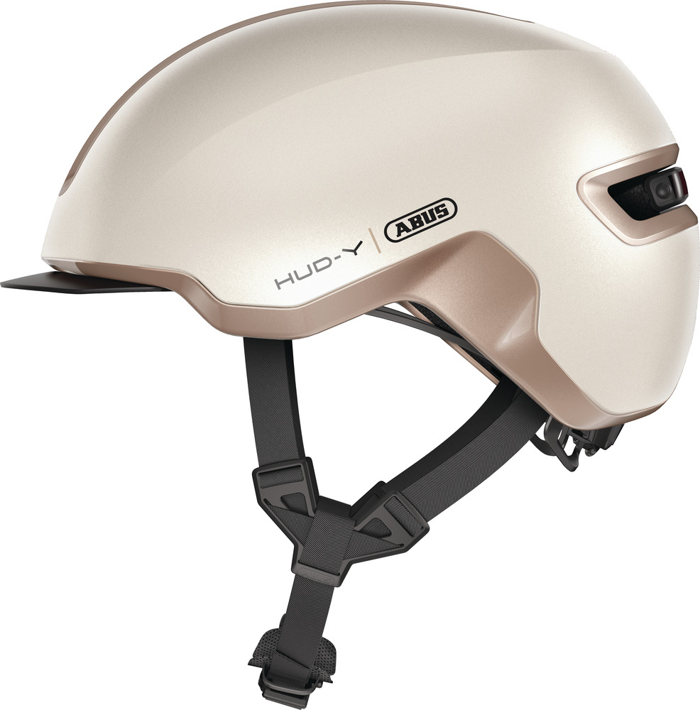 Refurbished - ABUS HUD-Y cykelhjelm LED champagne gold, str. 54-58