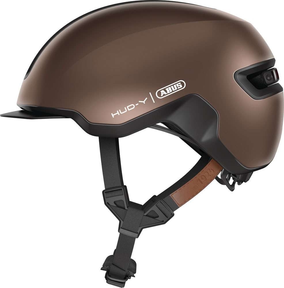 Refurbished - ABUS HUD-Y cykelhjelm LED metallic copper (L / 57-61 cm )