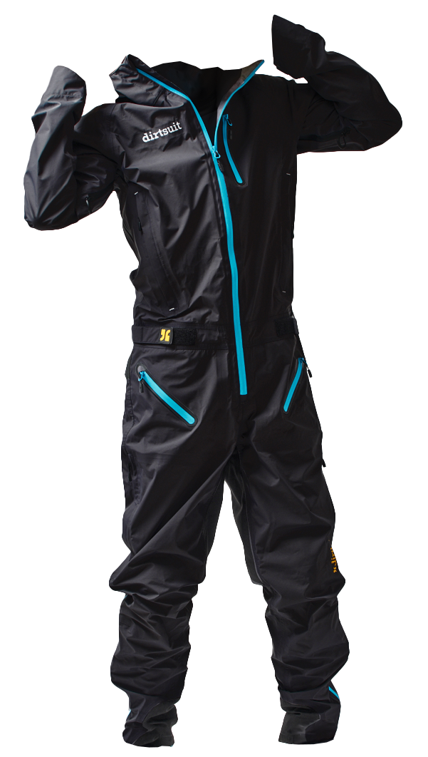 Refurbished - Dirtlej Dirtsuit Prime Edition heldragt med lange ben Sort