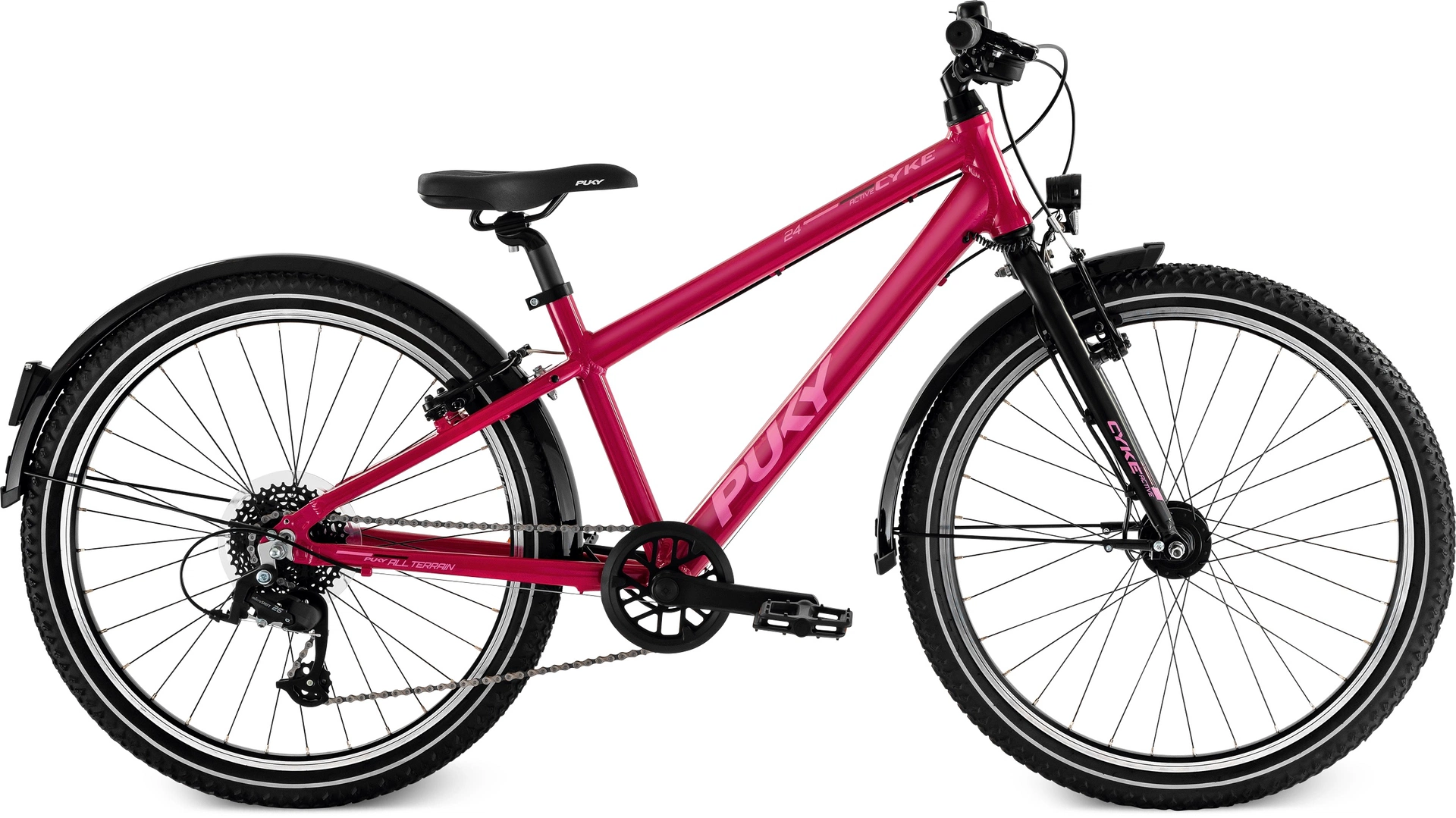 Refurbished - Puky Cykel 24-8 Active alu. børnecykel berry/sort