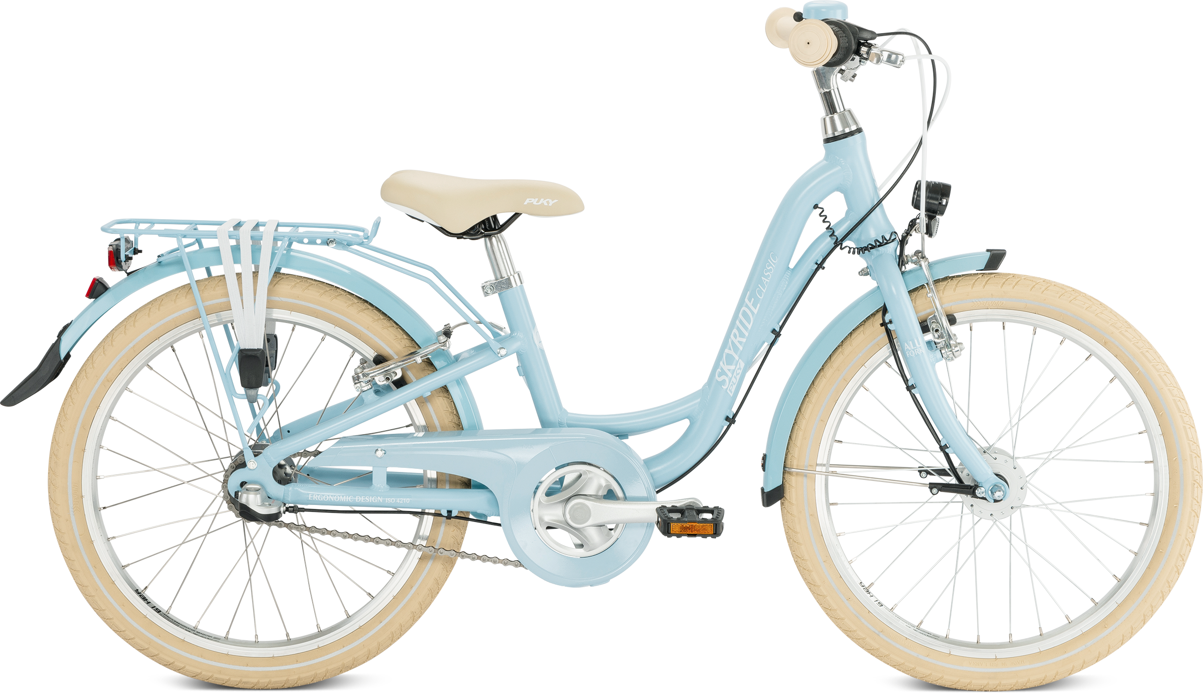 Refurbished - Puky Skyride 20-3 Classic alu. børnecykel retro blå