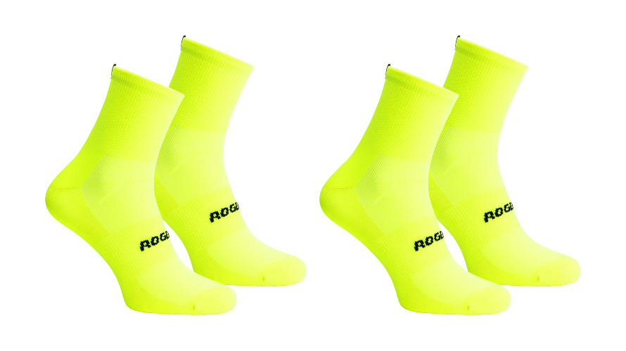 Rogelli Essential - Strømper 2 pak - Coolmax - Gul - Str. 36-39