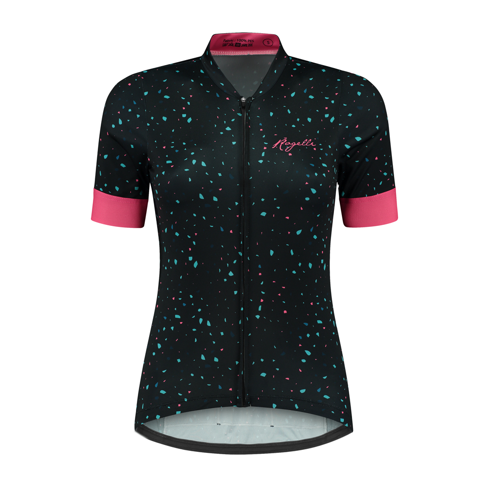 Rogelli Terrazzo Kortærmet Jersey til kvinder Blå / Pink