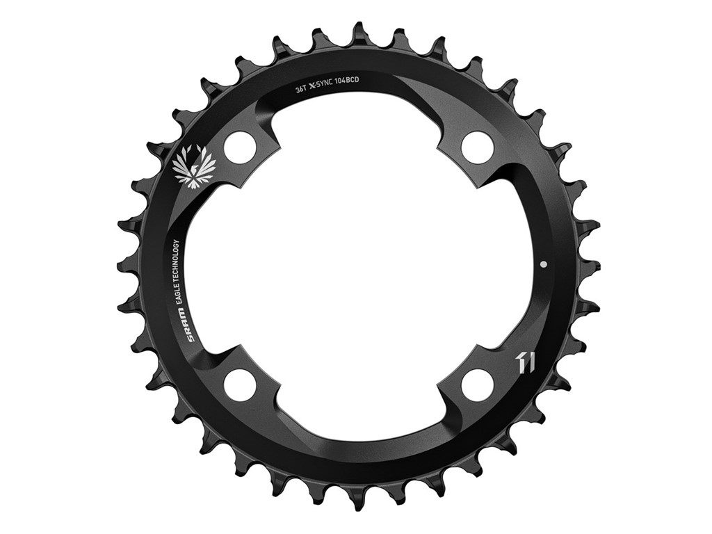 Sram Eagle - Klinge 36 tands rund - 1 x 12 gear - 4 huls ø104mm - Sort