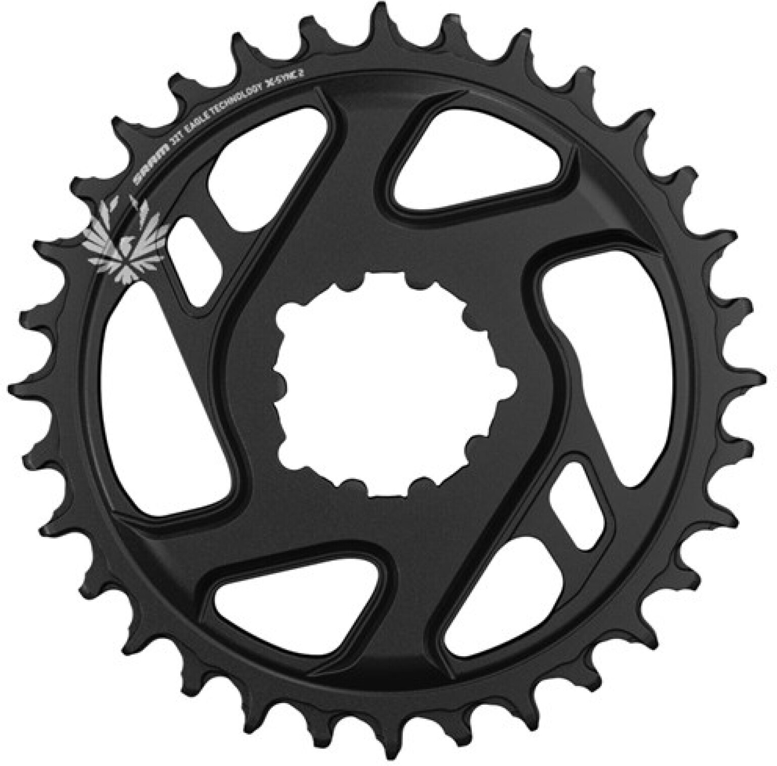 Sram Eagle - Klinge 34 tands rund - 1 x 12 gear - Direct Mount - 3 mm offset - Sort