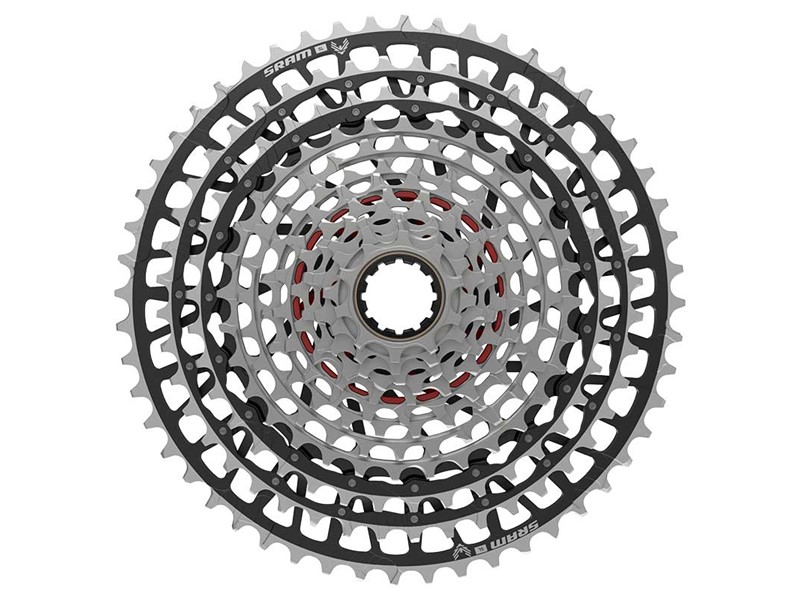Sram kassette - XS-1299 T-Type Eagle - 12 Speed - 10-52T - Sort/Sølv